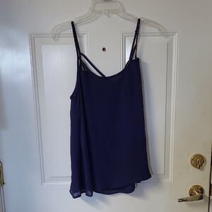 Forever 21 Blue Asymmetrical Sleeveless Camisole